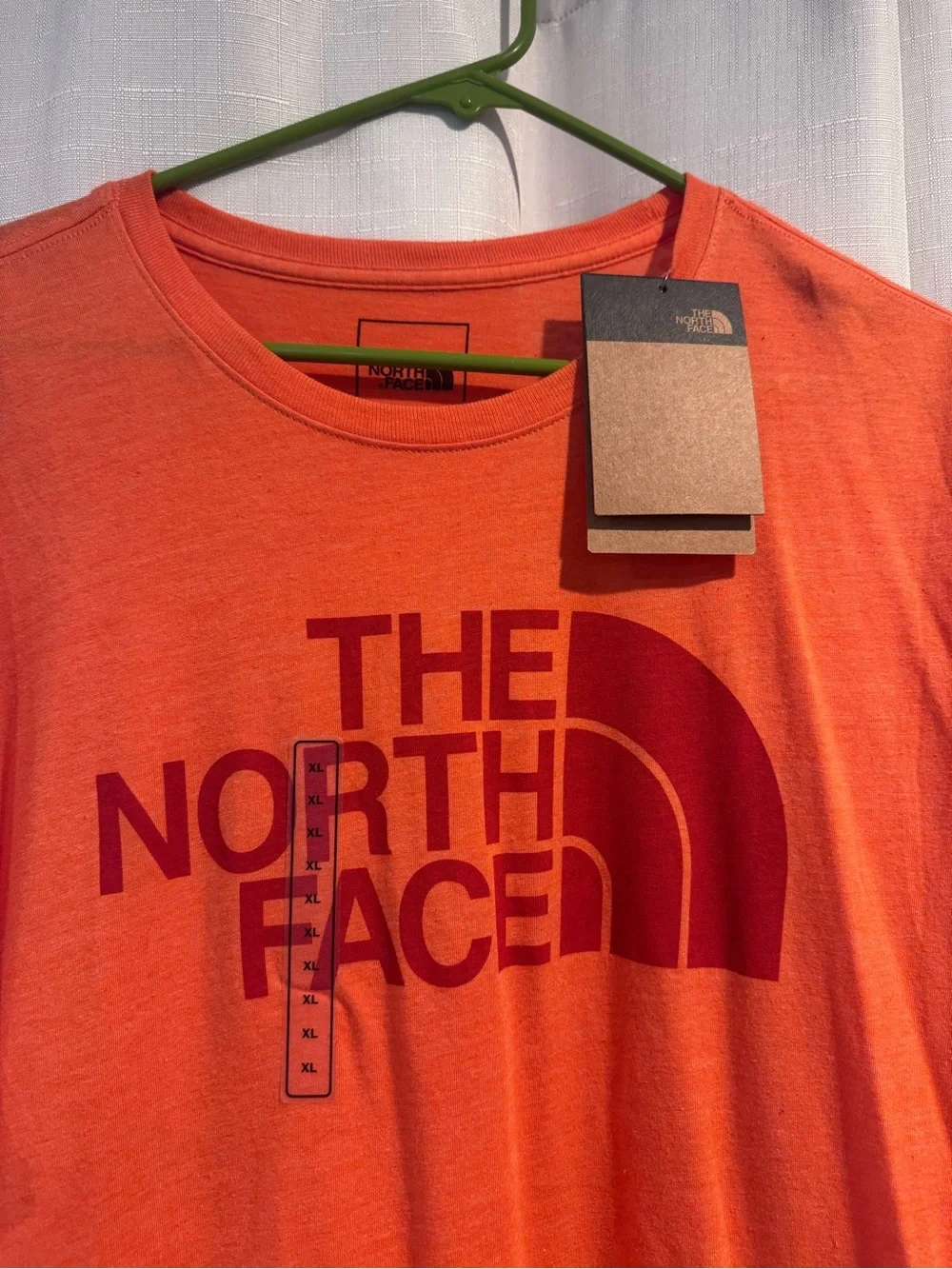 The North Face Bright Orange Crewneck Logo Tee